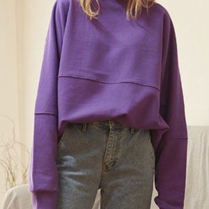 Oversized Midnight Hoodie - Purple